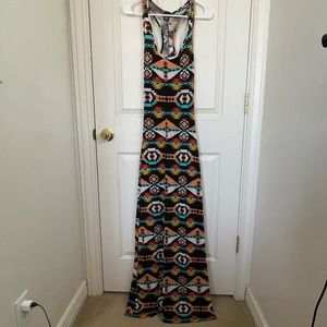 Aztec printed maxi dress
